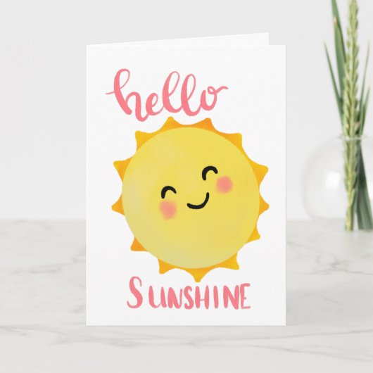 Carte Bonjour soleil (Devant)