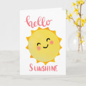 Carte Bonjour soleil (Fleur jaune)