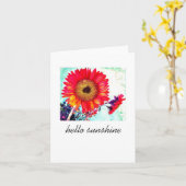 Carte bonjour soleil (Fleur jaune)