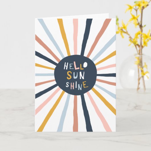 Carte Bonjour Sunshine (Fleur jaune)