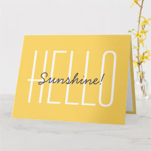 Carte Bonjour Sunshine Yellow Cute Bonne Typographie Gro