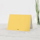 Carte Bonjour Sunshine Yellow Typographie Note (Dos)