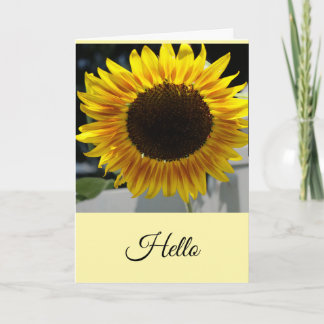 Carte Bonjour Tournesol