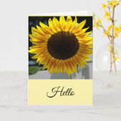 Carte Bonjour Tournesol (Fleur jaune)