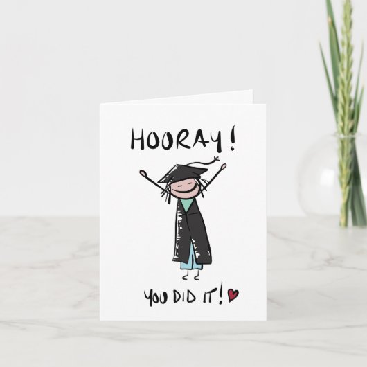 Carte Bonjour vous l'avez fait Graduation Card (Devant)