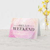 Carte Bonjour week-end (Fleur jaune)