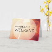 Carte Bonjour week-end 3 (Fleur jaune)