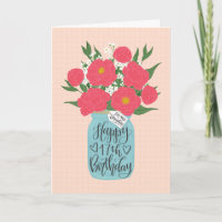 Bonne 17ème anniversaire fille avec Mason Jar de F
