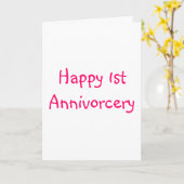 Carte Bonne 1ère annivorcerie (Fleur jaune)