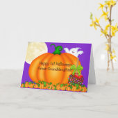 Carte Bonne 1ère grande-fille d'Halloween (Fleur jaune)