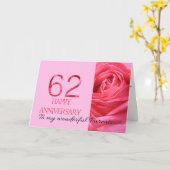 Carte Bonne 62e anniversaire roses pour les parents (Fleur jaune)