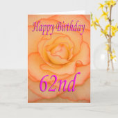 Carte Bonne 62e Fleur d'anniversaire (Fleur jaune)
