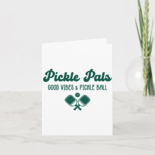 Carte Bonne ambiance et amis de pickle ball drôle sporti