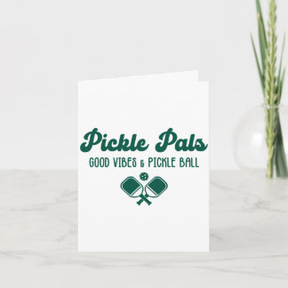 Carte Bonne ambiance et amis de pickle ball drôle sporti