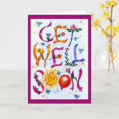 Carte Bonne amélioration (Fleur jaune)