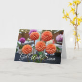 Carte Bonne amélioration Bientôt Dahlia Rose Toscane #1 (Fleur jaune)