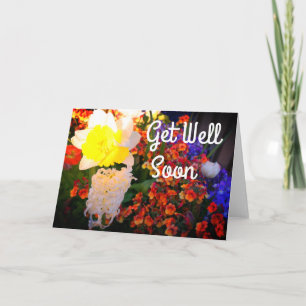 Carte Bonne amélioration Bientôt Fleurs Printemps N° 2 C