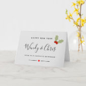 Carte Bonne amie du Nouvel An (Fleur jaune)