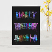 Carte Bonne Angela Card anniversaire (Fleur jaune)
