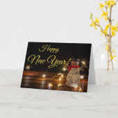Carte Bonne année ! (Fleur jaune)