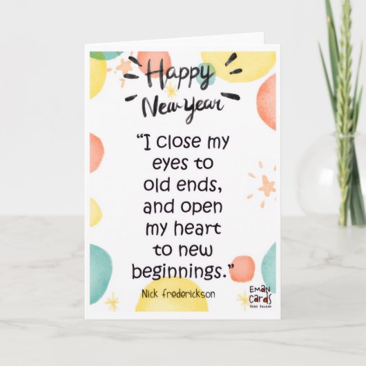 Carte Bonne Année (Devant)
