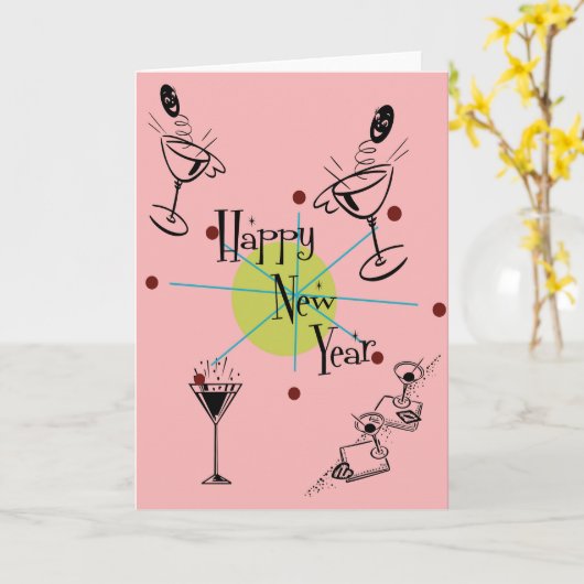 Carte Bonne Année (Fleur jaune)