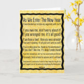 Carte Bonne année (Fleur jaune)