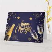 Carte Bonne année  (Fleur jaune)