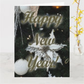 Carte Bonne année (Fleur jaune)