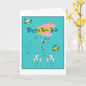 Carte Bonne Année (Fleur jaune)