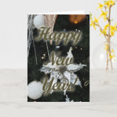 Carte Bonne Année (Fleur jaune)