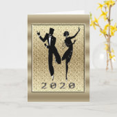 Carte Bonne année 2020 (Fleur jaune)