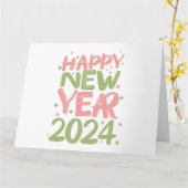 Carte Bonne Année 2024 (Fleur jaune)