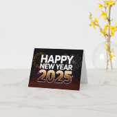 Carte Bonne année 2025 (Fleur jaune)