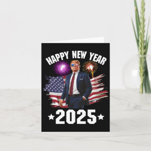 Carte Bonne année 2025 – Cadeaux drôles de Trump pour ho