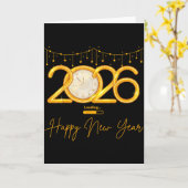 Carte Bonne année 2026  (Fleur jaune)