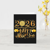 Carte Bonne année 2026 (Fleur jaune)