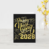 Carte Bonne année 2026  (Fleur jaune)