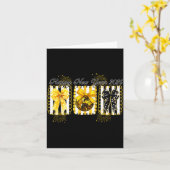 Carte Bonne année 2026 Boule de disco Or Coquette Nœud F (Fleur jaune)