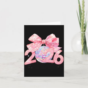 Carte Bonne année 2026 Boule disco Nk Coquette Arc Fam
