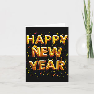 Carte Bonne année 2026 Fête drôle festive amusante en or