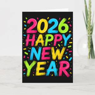 Carte Bonne année 2026 Nouvel An Eve Party compte à rebo