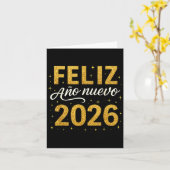 Carte Bonne Année 2026 Nouvel An Fiesta Espagnol Feu d'A (Fleur jaune)