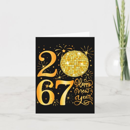 Carte Bonne année 2067 Drôle 67 Six Sept Mème Nouvel An (Devant)