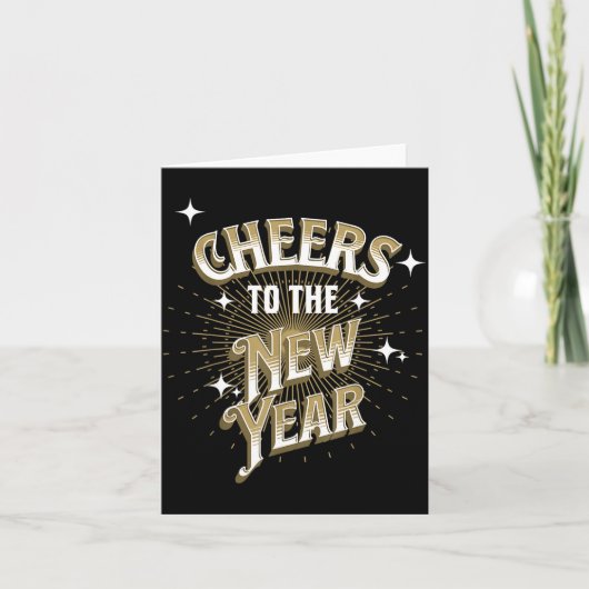 Carte Bonne année - À la nouvelle année (Devant)
