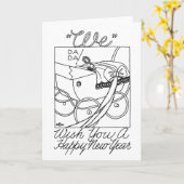 Carte Bonne année bébé (Fleur jaune)