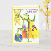 CARTE BONNE ANNÉE BISSEXTE (Fleur jaune)