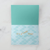 Carte Bonne année bissextile Anniversaire Poissons Cool  (Intérieur)