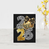 Carte Bonne Année Boule de Disco Dorée Mignonne Ruban No (Fleur jaune)