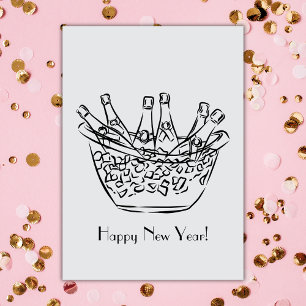 Carte Bonne année Champagne